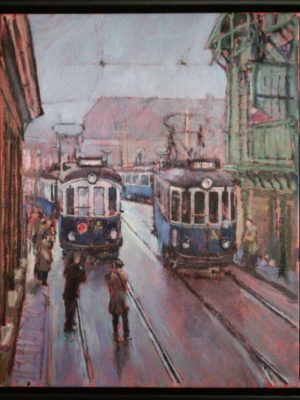 station Katwijk (5) Station Katwijk €620,- (45 x 54,5 cm)
