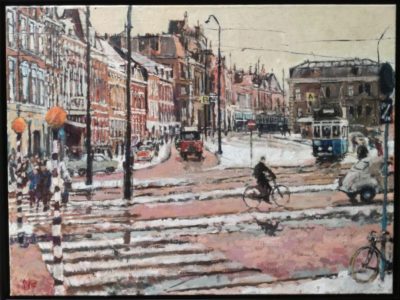Leiden station (9) Stationsplein Leiden €880,- (84,5 x 64,5 cm)